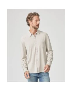 Paige Jeans Mens Beige Stockton Shirt