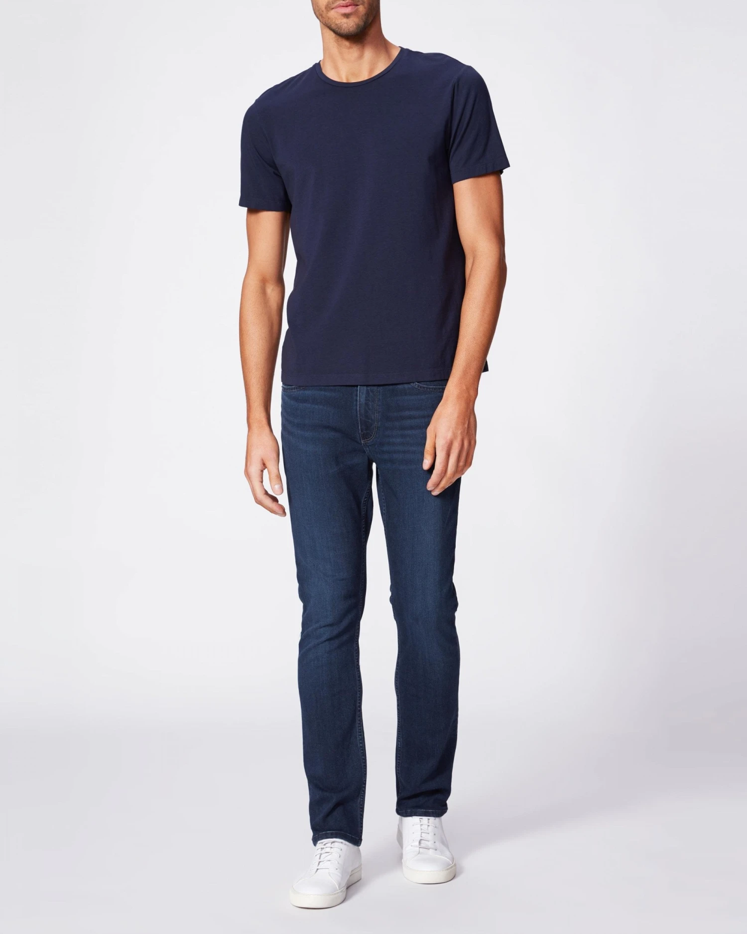 Paige Jeans Mens Cash Crewneck T Shirt, Deep Anchor Navy Tee 5 Paige Jeans Mens Cash Crewneck T Shirt, Deep Anchor Navy Tee - Image 3