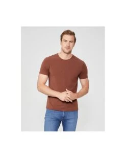 Paige Jeans Mens Cash Crewneck T Shirt Ruby Rum