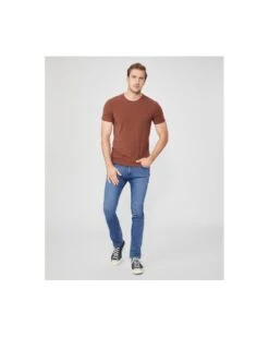 Paige Jeans Mens Cash Crewneck T Shirt Ruby Rum -Boss Shop paige jeans mens cash crewneck t shirt ruby rum p44283 277421 image