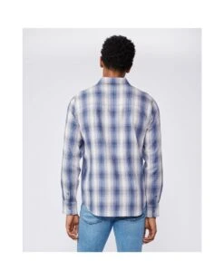 Paige Jeans Mens Everett Arctic Wash Plaid Flannel Shirt -Boss Shop paige jeans mens everett arctic wash plaid flannel shirt p40921 240723 image