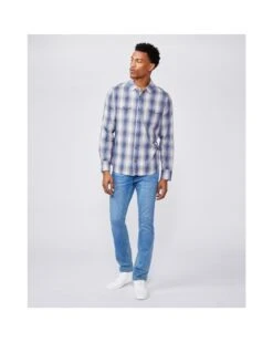 Paige Jeans Mens Everett Arctic Wash Plaid Flannel Shirt -Boss Shop paige jeans mens everett arctic wash plaid flannel shirt p40921 240727 image