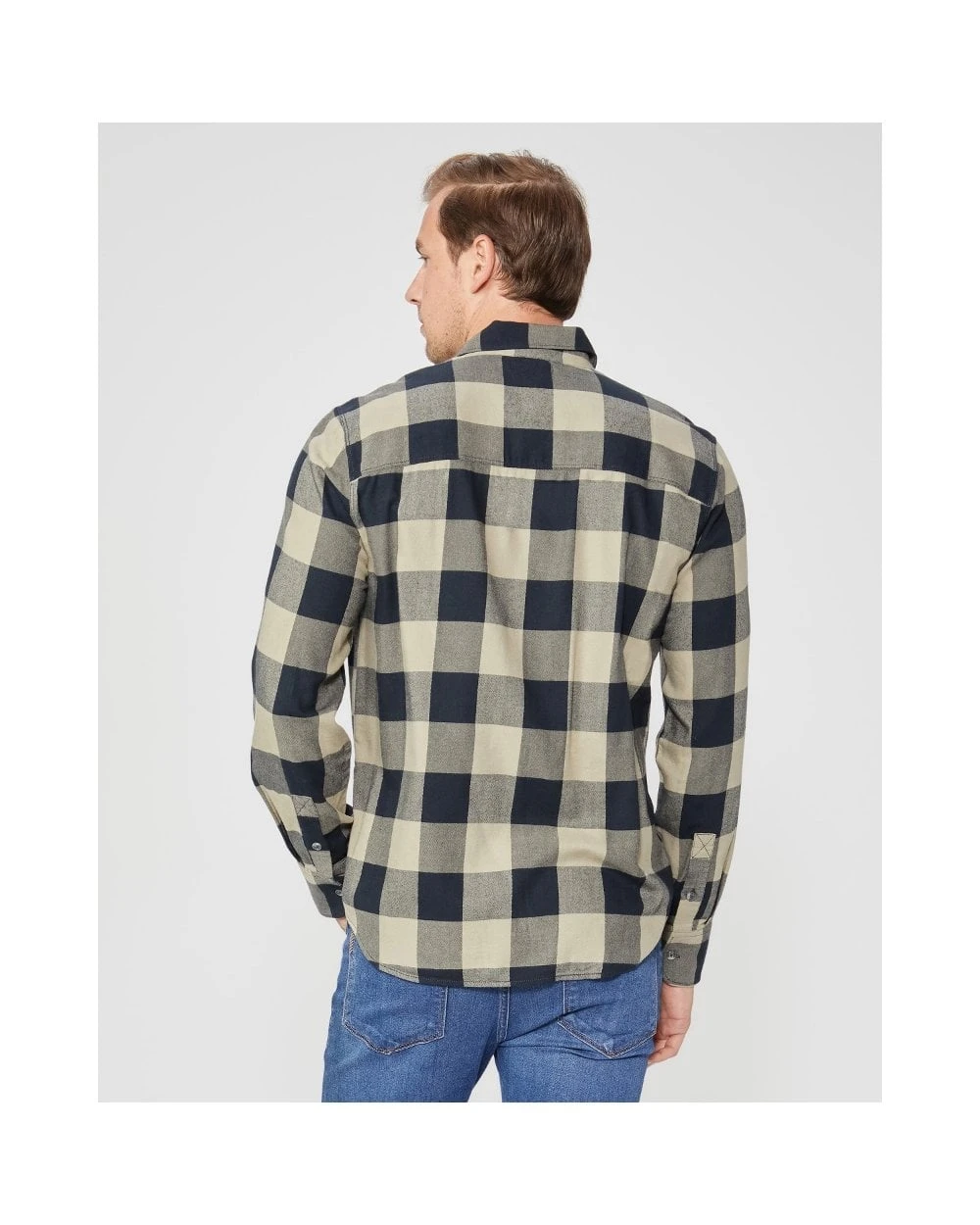 Paige Jeans Mens Everett Silver Ink Plaid Flannel Shirt 4 Paige Jeans Mens Everett Silver Ink Plaid Flannel Shirt - Image 2