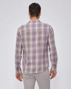 Paige Jeans Mens Everett Toasted Vanilla Plaid Flannel Shirt -Boss Shop paige jeans mens everett toasted vanilla plaid flannel shirt p40920 231057 image