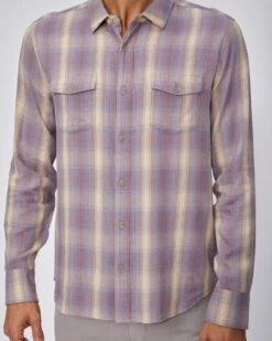 Paige Jeans Mens Everett Toasted Vanilla Plaid Flannel Shirt -Boss Shop paige jeans mens everett toasted vanilla plaid flannel shirt p40920 231065 image