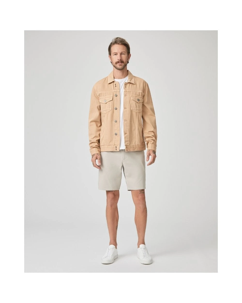 Paige Jeans Mens Rickson Shorts Fresh Oyster Beige 4 Paige Jeans Mens Rickson Shorts Fresh Oyster Beige - Image 2