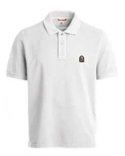 Parajumpers Mens Patch Polo Shirt Light Grey