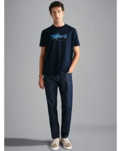 Paul&Shark Paul & Shark Mens Constellation Limited Edtion Print T-Shirt Navy -Boss Shop paul shark mens constellation limited edtion print t shirt navy p44696 282395 zoom