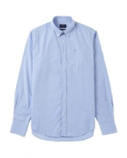 Paul&Shark Paul & Shark Mens Gingham Check Shirt Sky