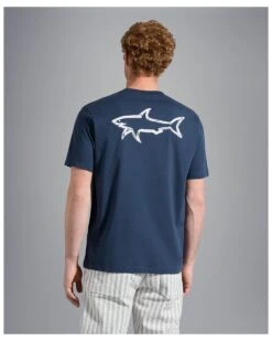 Paul&Shark Paul & Shark Mens Logo Badge T Shirt, Navy Tee -Boss Shop paul shark mens logo badge t shirt navy tee p42580 265164 image