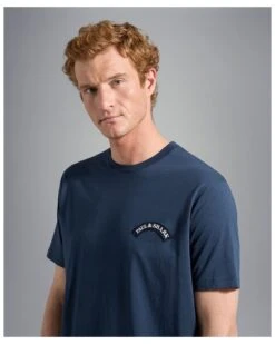 Paul&Shark Paul & Shark Mens Logo Badge T Shirt, Navy Tee -Boss Shop paul shark mens logo badge t shirt navy tee p42580 265172 image