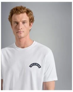 Paul&Shark Paul & Shark Mens Logo Badge T Shirt, White Tee -Boss Shop paul shark mens logo badge t shirt white tee p42579 265148 image