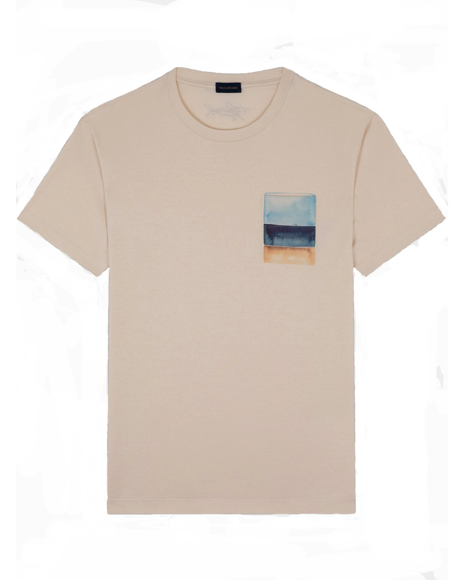 Paul&Shark Paul & Shark Mens Painted Pocket T-Shirt Beige 3 Paul&Shark Paul & Shark Mens Painted Pocket T-Shirt Beige