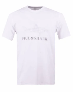 Paul&Shark Paul & Shark Mens Reflect Shark T Shirt White