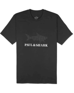 Paul&Shark Paul & Shark Mens Reflective Shark T Shirt Black