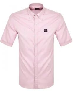 Paul&Shark Paul & Shark Mens Short Sleeved Oxford Shirt Pink