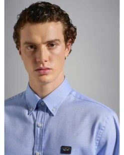 Paul&Shark Paul & Shark Mens Short Sleeved Oxford Shirt Sky Blue 10 Paul&Shark Paul & Shark Mens Short Sleeved Oxford Shirt Sky Blue -Boss Shop paul shark mens short sleeved oxford shirt sky blue p44701 282459 zoom
