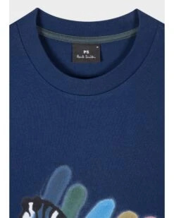 Paul Smith Mens Broad Stripe Zebra T Shirt, Cobalt Blue Tee -Boss Shop paul smith mens broad stripe zebra t shirt cobalt blue tee p41540 259963 zoom