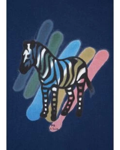 Paul Smith Mens Broad Stripe Zebra T Shirt, Cobalt Blue Tee -Boss Shop paul smith mens broad stripe zebra t shirt cobalt blue tee p41540 259967 zoom