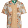 Paul Smith Mens Casual 'Sea Floral' Short Sleeved Shirt Camel -Boss Shop paul smith mens casual sea floral short sleeved shirt camel p43222 269507 image