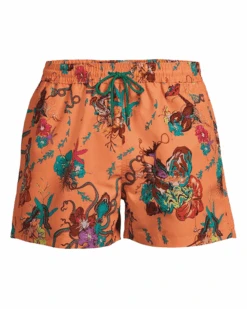 Paul Smith Mens Octopus Swim Shorts Orange