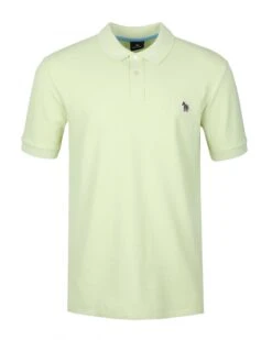 Paul Smith Mens Pistachio Green Zebra Logo Polo Shirt