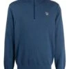 Paul Smith Mens Quarter Zip Zebra Sweatshirt Mid Blue -Boss Shop paul smith mens quarter zip zebra sweatshirt mid blue p44370 281391 zoom