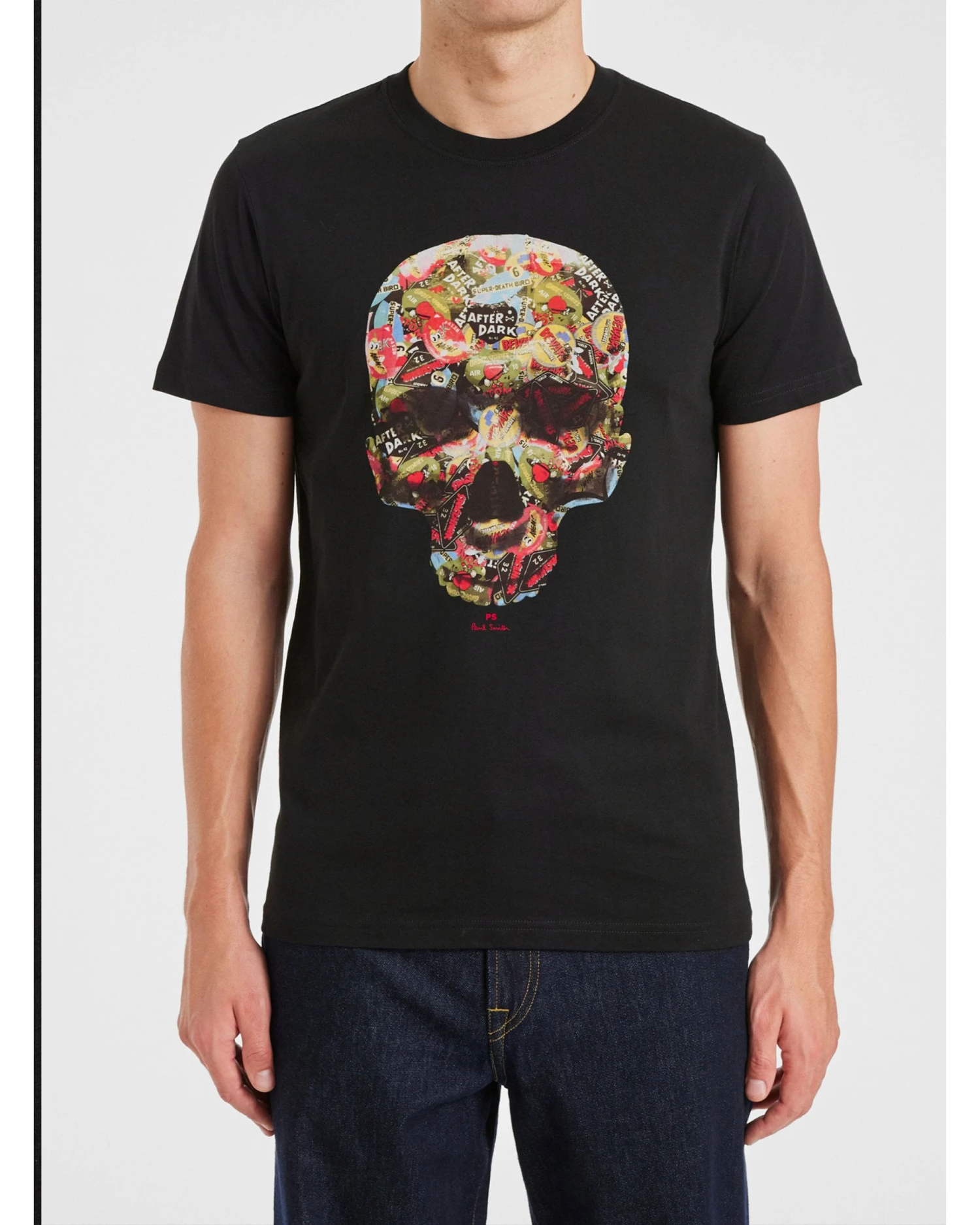 Paul Smith Mens Skull Sticker T-Shirt Black 5 Paul Smith Mens Skull Sticker T-Shirt Black - Image 3