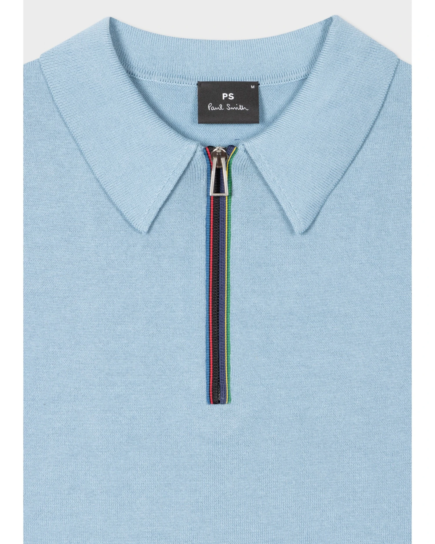Paul Smith Mens Sky Blue Sports Stripe Placket Polo Shirt 4 Paul Smith Mens Sky Blue Sports Stripe Placket Polo Shirt - Image 2