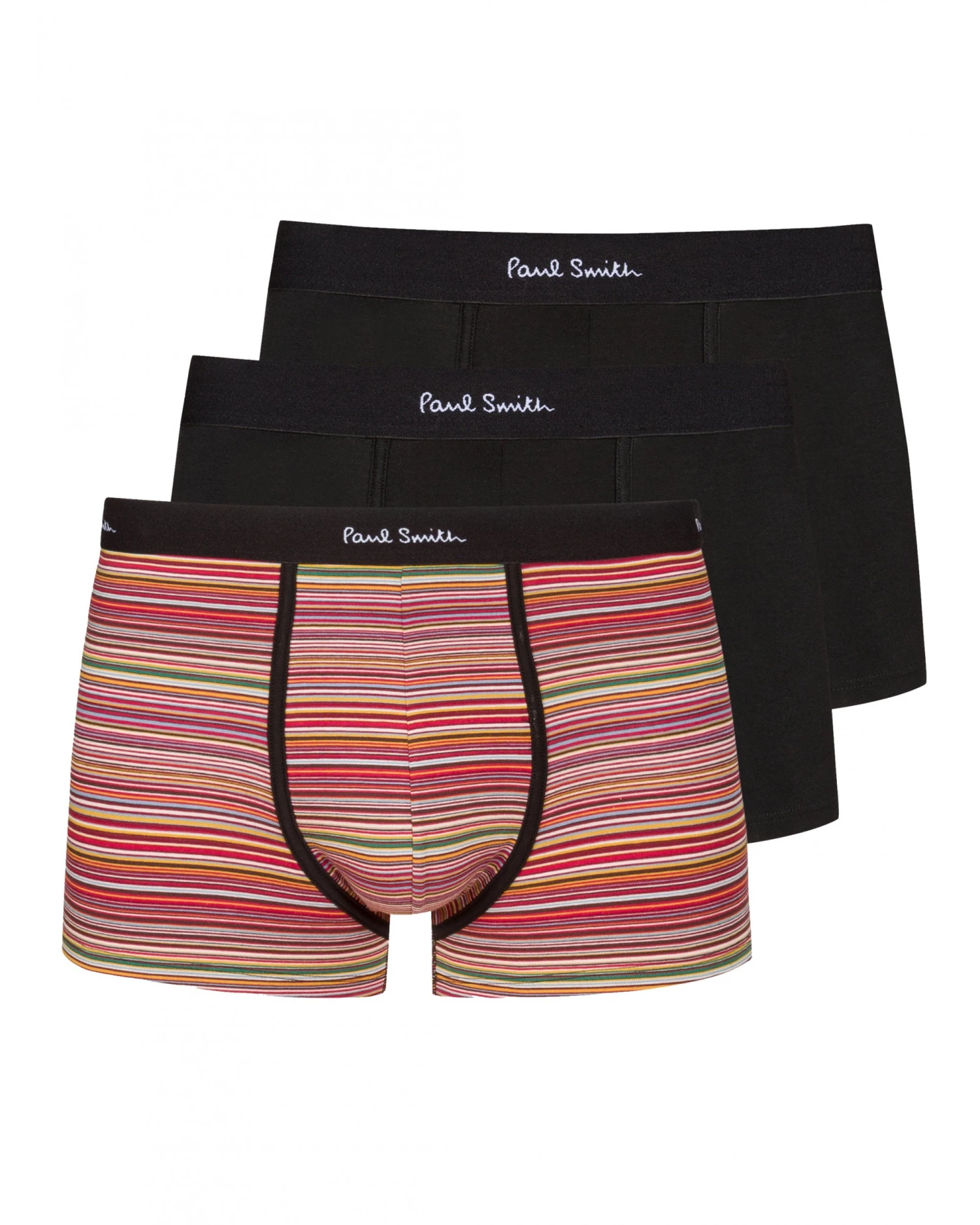 Paul Smith Mens Three Pack Low Rise Boxer Brief Black/Multi 3 Paul Smith Mens Three Pack Low Rise Boxer Brief Black/Multi