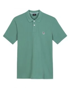 Paul Smith Mens Zebra Badge Polo Shirt Green