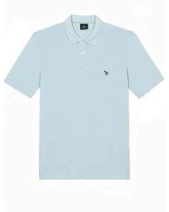 Paul Smith Mens Zebra Badge Polo Shirt Light Blue