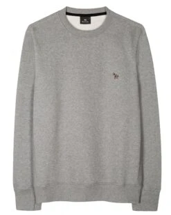 Paul Smith Mens Zebra Badge Sweatshirt Melange Grey