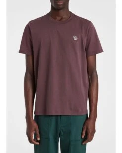 Paul Smith Mens Zebra Badge T Shirt Plum 6 Paul Smith Mens Zebra Badge T Shirt Plum -Boss Shop paul smith mens zebra badge t shirt plum p43996 276706 zoom
