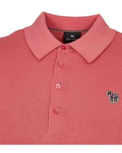 Paul Smith Mens Zebra Knit Polo Shirt Raspberry Pink -Boss Shop paul smith mens zebra knit polo shirt raspberry pink p44861 282313 zoom