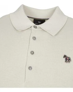 Paul Smith Mens Zebra Knit Polo Shirt Stone Grey -Boss Shop paul smith mens zebra knit polo shirt stone grey p44860 282301 zoom