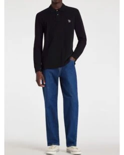 Paul Smith Mens Zebra Long Sleeve Polo Shirt Black -Boss Shop paul smith mens zebra long sleeve polo shirt black p44359 281146 zoom