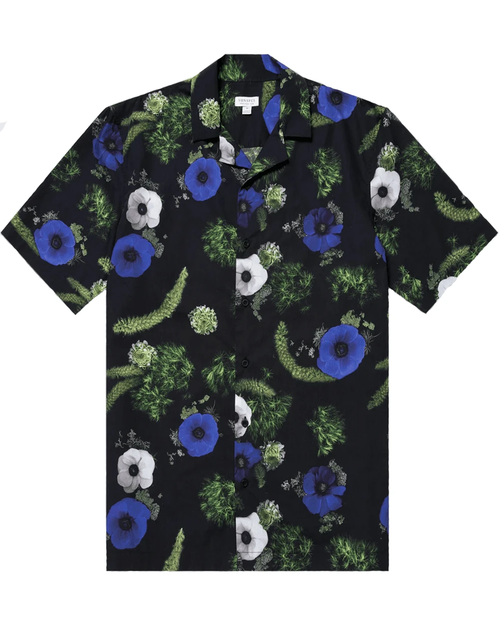 Sunspel Mens Charlotte Gosch Sea Moss Shirt Black 3 Sunspel Mens Charlotte Gosch Sea Moss Shirt Black