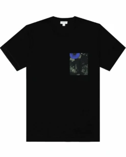 Sunspel Mens Charlotte Gosch Sea Moss T Shirt Black