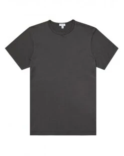 Sunspel Mens Classic T-Shirt Charcoal Grey