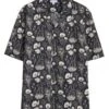 Sunspel Sunspel Mens Katie Scott Floral Print Shirt Black