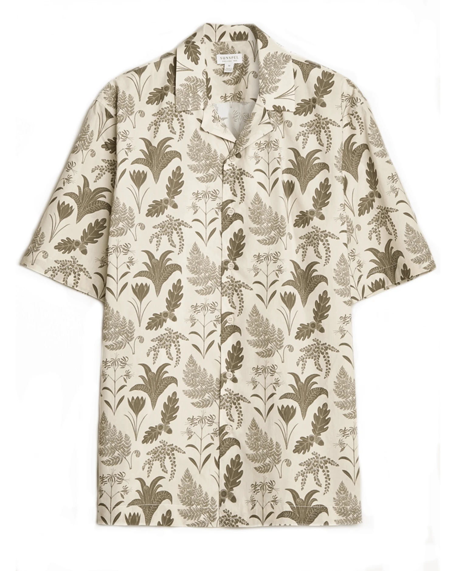 Sunspel Sunspel Mens Katie Scott Floral Print Shirt Ecru Beige 3 Sunspel Sunspel Mens Katie Scott Floral Print Shirt Ecru Beige