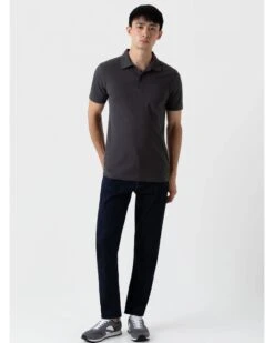 Sunspel Mens Riviera Polo Shirt Charcoal Grey -Boss Shop sunspel mens riviera polo shirt charcoal grey p44688 281887 zoom