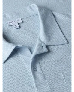 Sunspel Mens Riviera Polo Shirt Light Blue -Boss Shop sunspel mens riviera polo shirt light blue p44689 281904 zoom