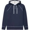 Sunspel Mens Supima Hoodie Navy
