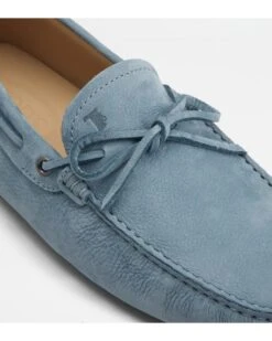 Tod's Mens Gommino Nubuck Leather Driving Shoes, Light Blue Loafers -Boss Shop tods mens gommino nubuck leather driving shoes light blue loafers p45030 280244 image
