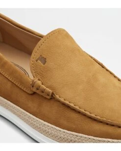 Tod's Mens Nubuck Slip-On Shoes, Caramel Brown Loafers -Boss Shop tods mens nubuck slip on shoes caramel brown loafers p45031 280276 image