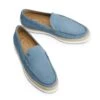 Tod's Mens Nubuck Slip-On Shoes, Light Blue Loafers -Boss Shop tods mens nubuck slip on shoes light blue loafers p42216 264509 zoom