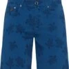 Vilebrequin Mens Bermuda Turtle Print Shorts Blue -Boss Shop vilebrequin mens bermuda turtle print shorts blue p44342 283997 zoom