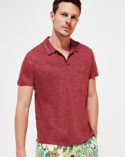 Vilebrequin Mens Burgundy Linen Jersey Polo Shirt 10 Vilebrequin Mens Burgundy Linen Jersey Polo Shirt -Boss Shop vilebrequin mens burgundy linen jersey polo shirt p43357 260292 image